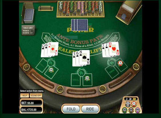 Three card poker casino games real money